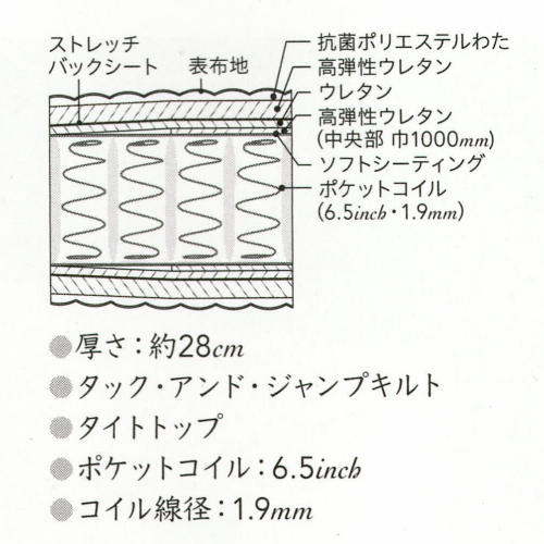 シモンズのＢＰ ゴールデンバリュー （6.5インチ）｜ベッド専門店グースカ